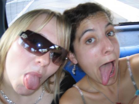 Les grimaces de limaces!!!Stéf et moi...